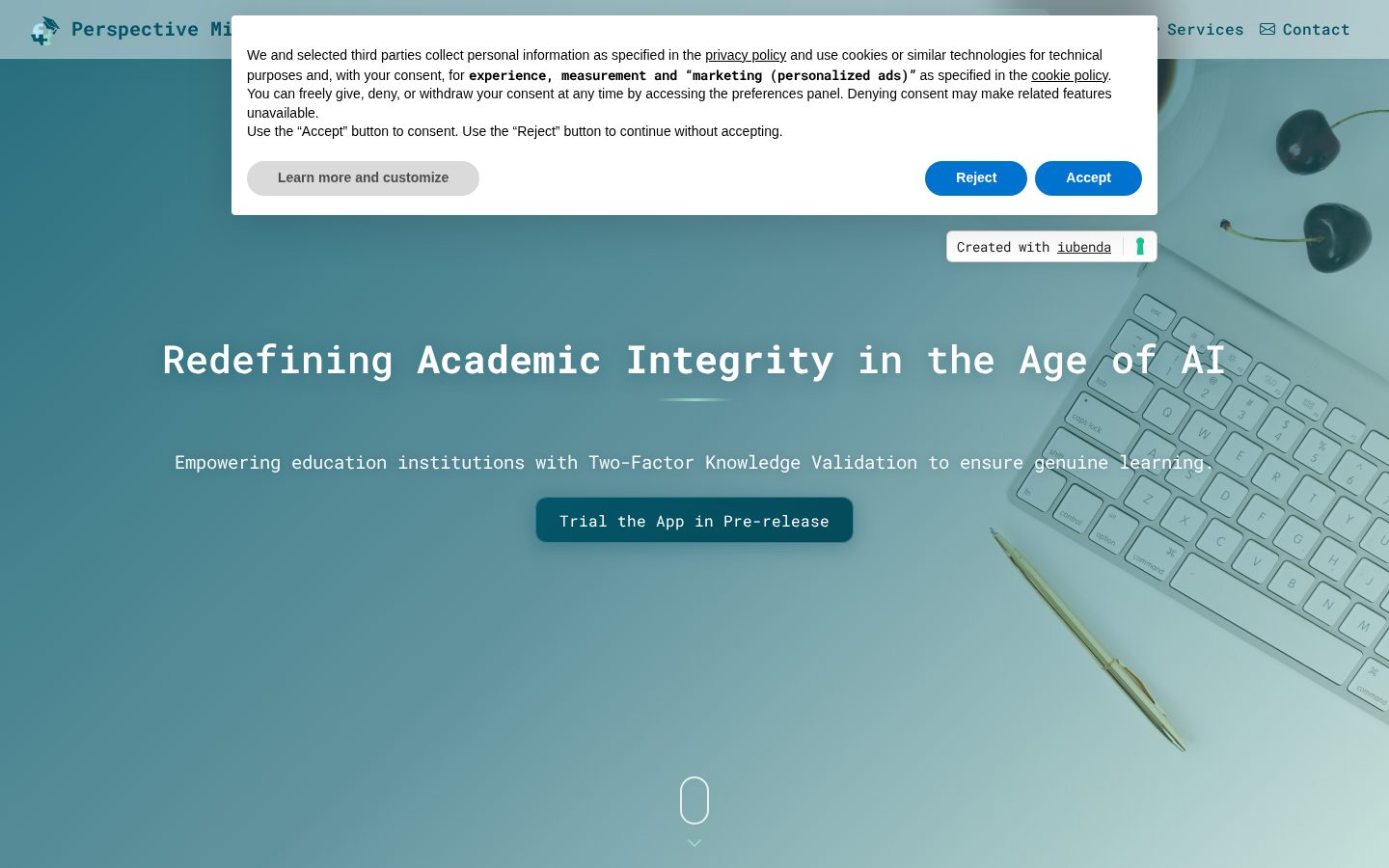 Perspective Mind AI Homepage