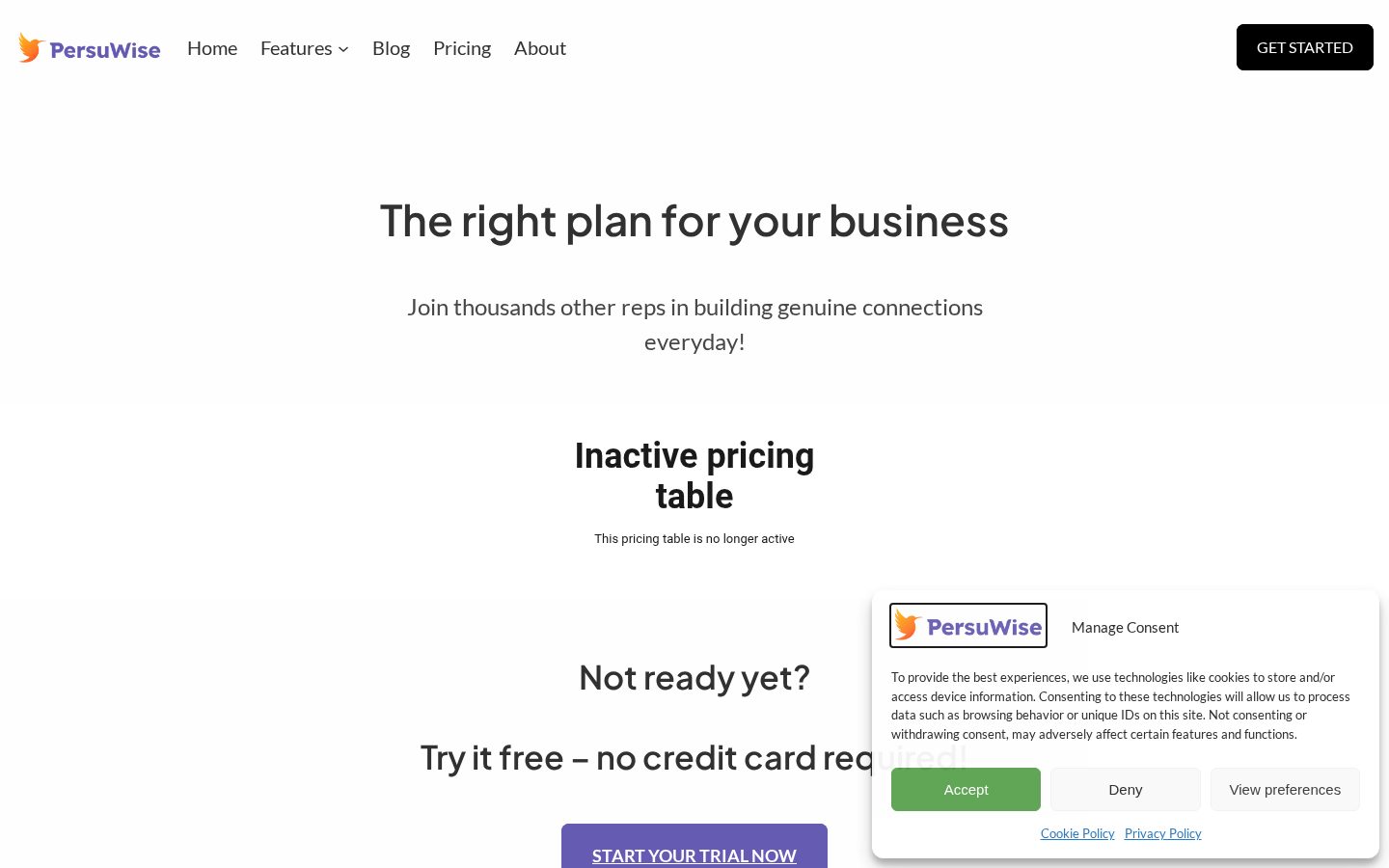 Persuwise Pricing