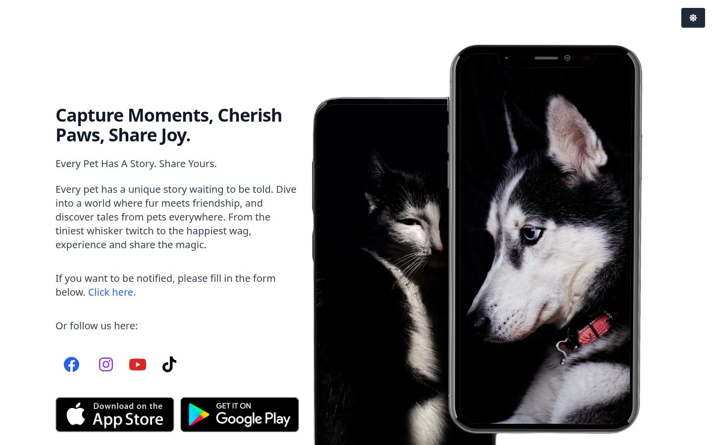 Pet Lens AI Homepage