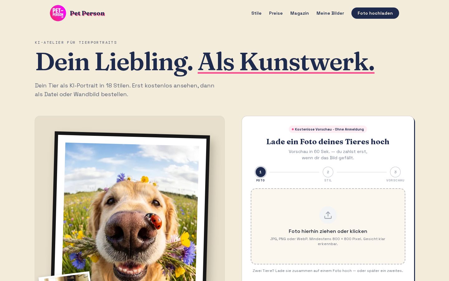 pet person Homepage