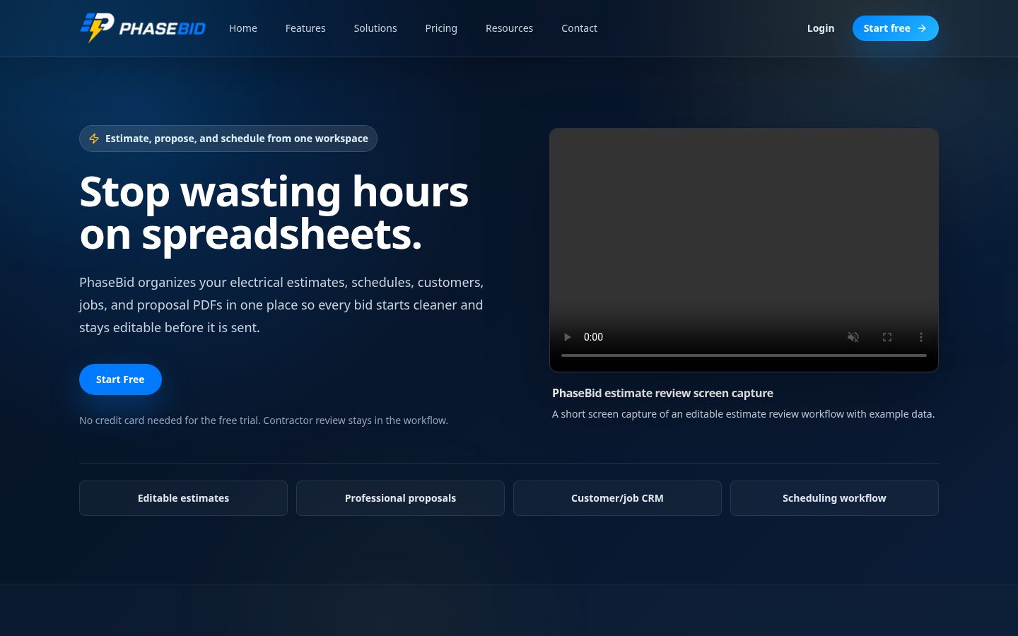 PhaseBid Homepage