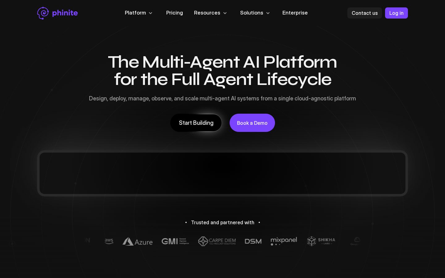 Phinite AI Homepage