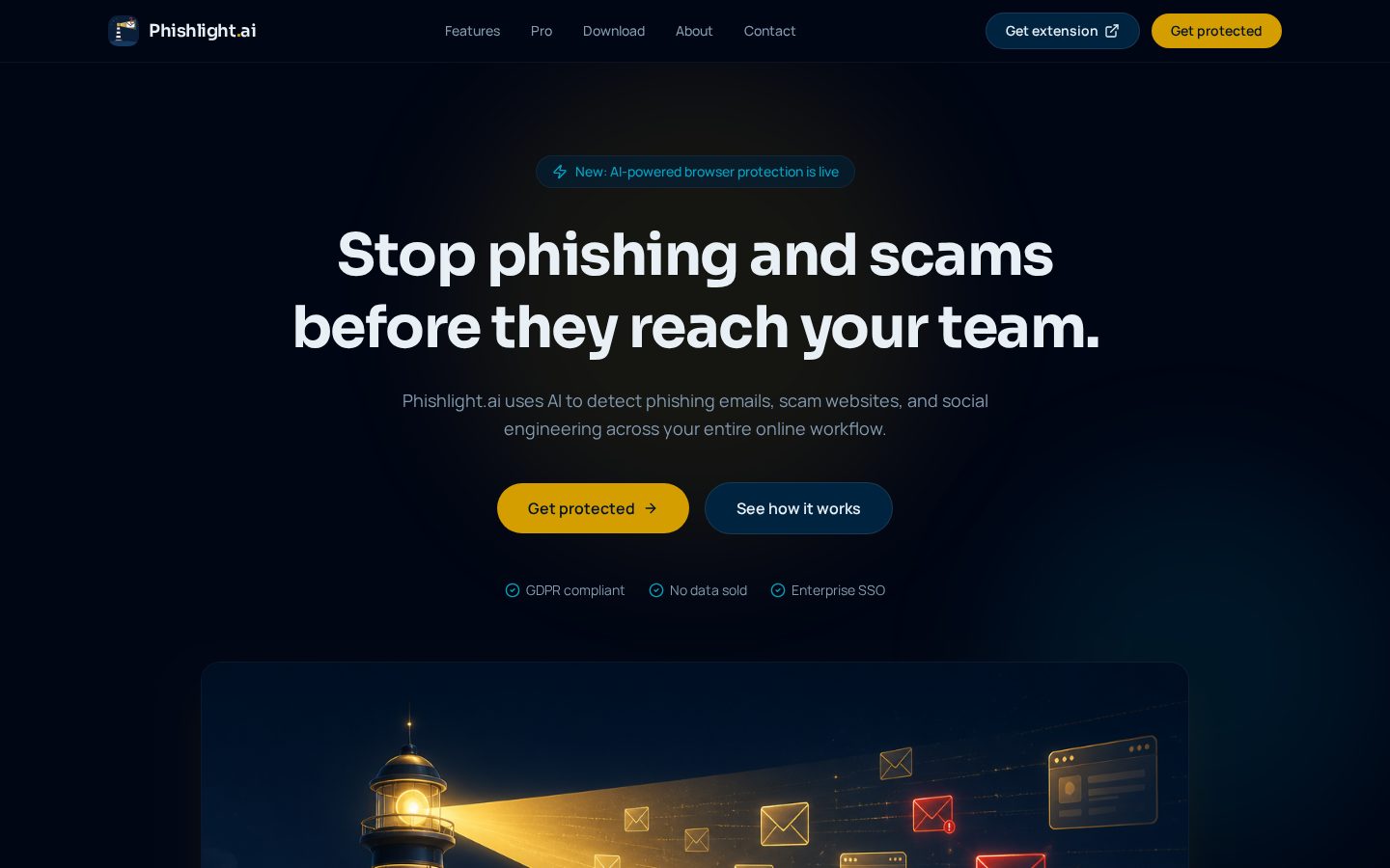 Phishlight.ai Homepage