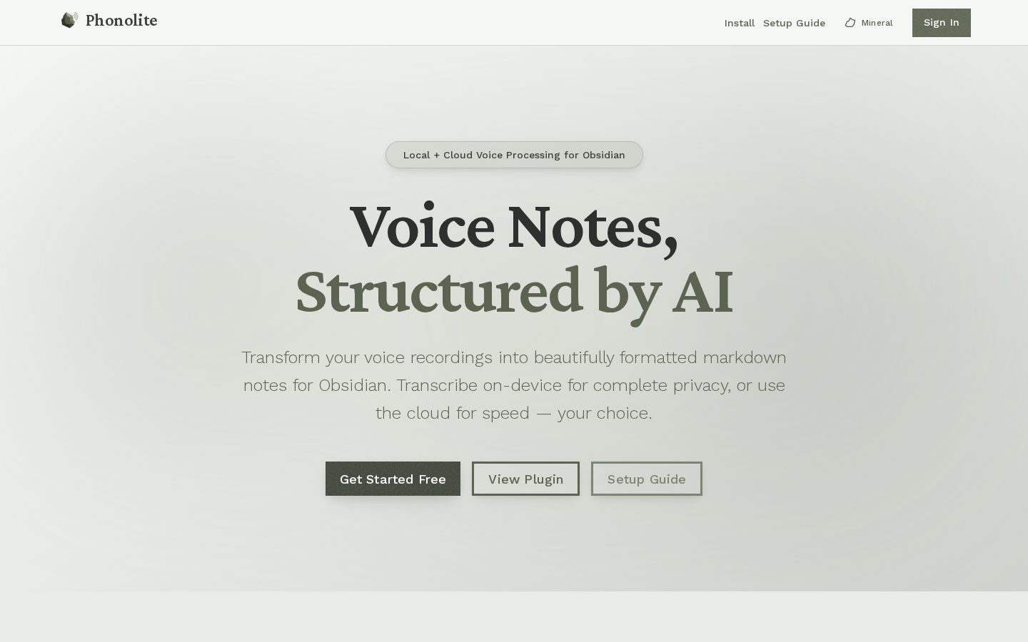 Phonolite Homepage