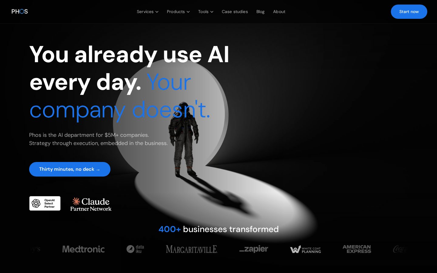 Phos AI Labs Homepage
