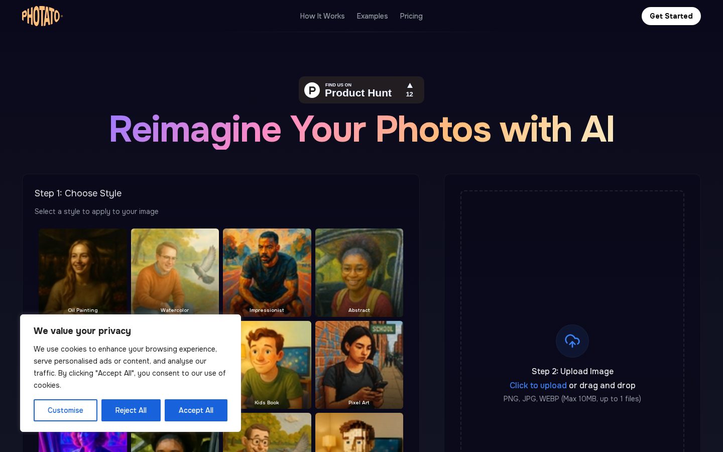 Photato Homepage