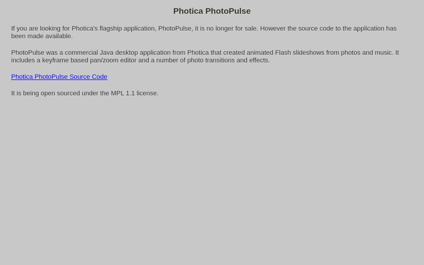 Photica Homepage