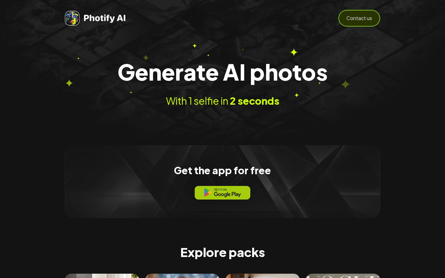 Photify AI Homepage