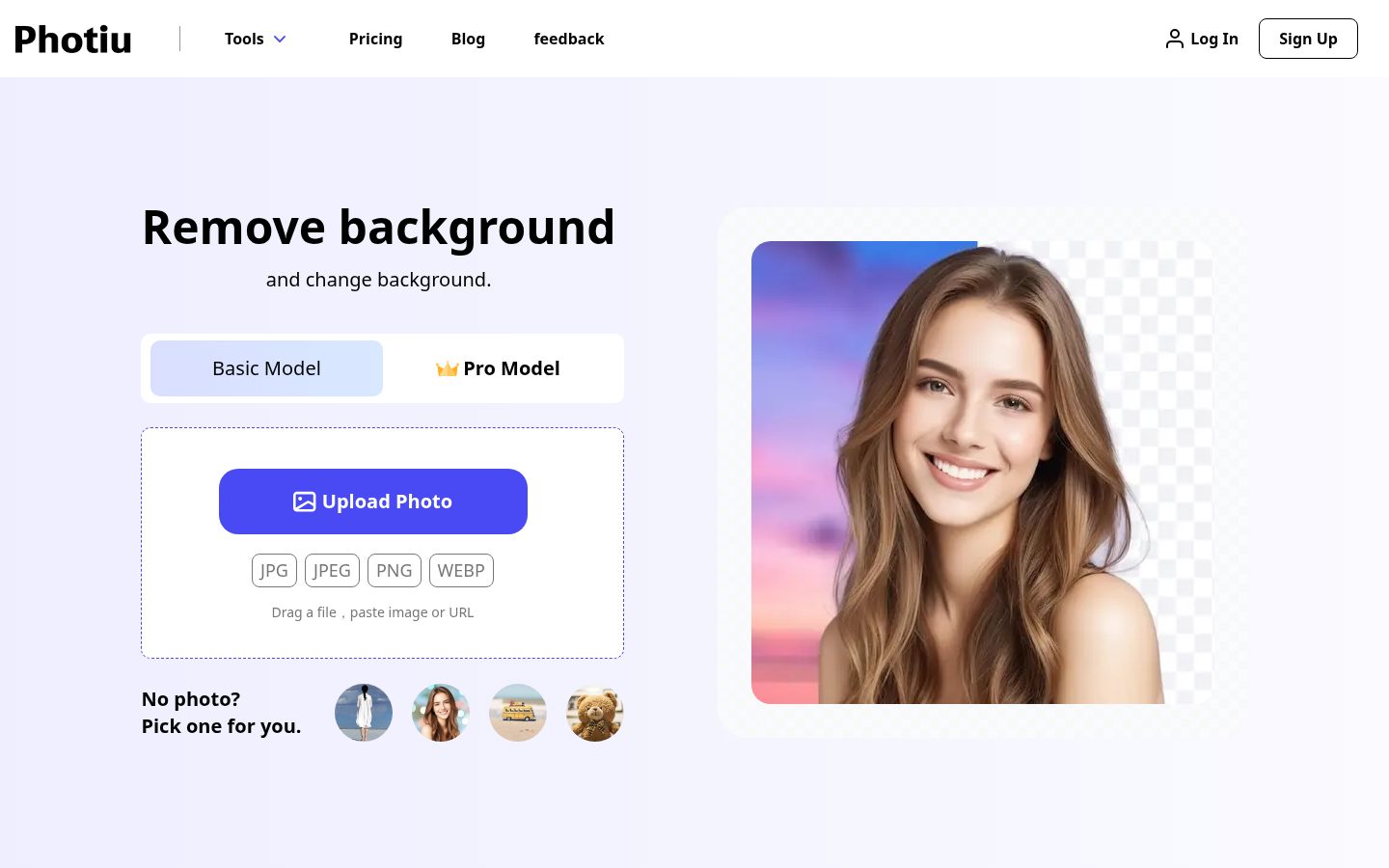 Photiu.ai Homepage