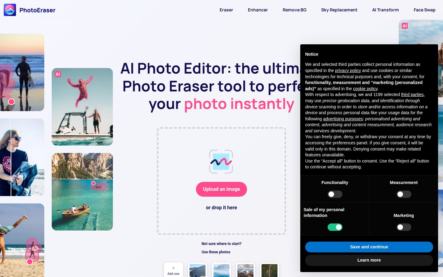 Photo Eraser Homepage