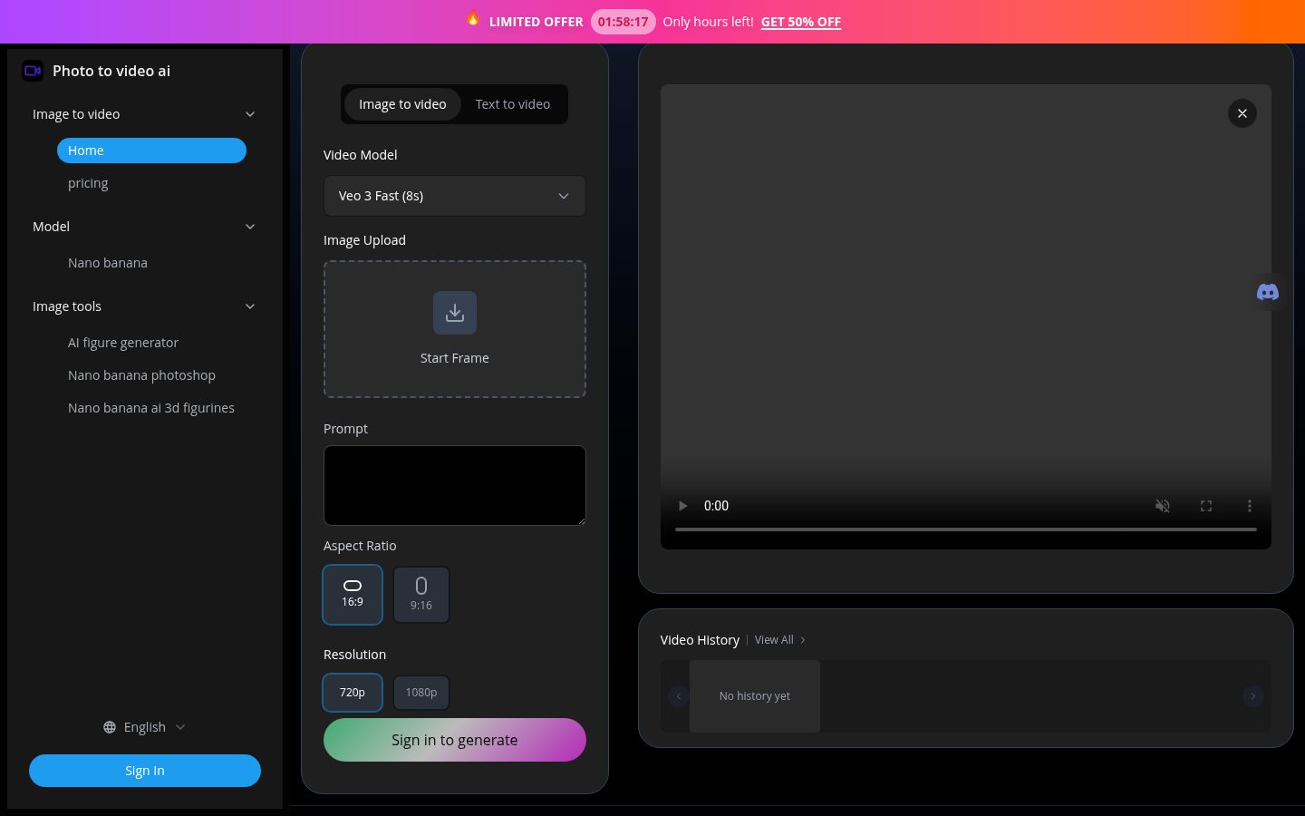 Photo to video ai Homepage