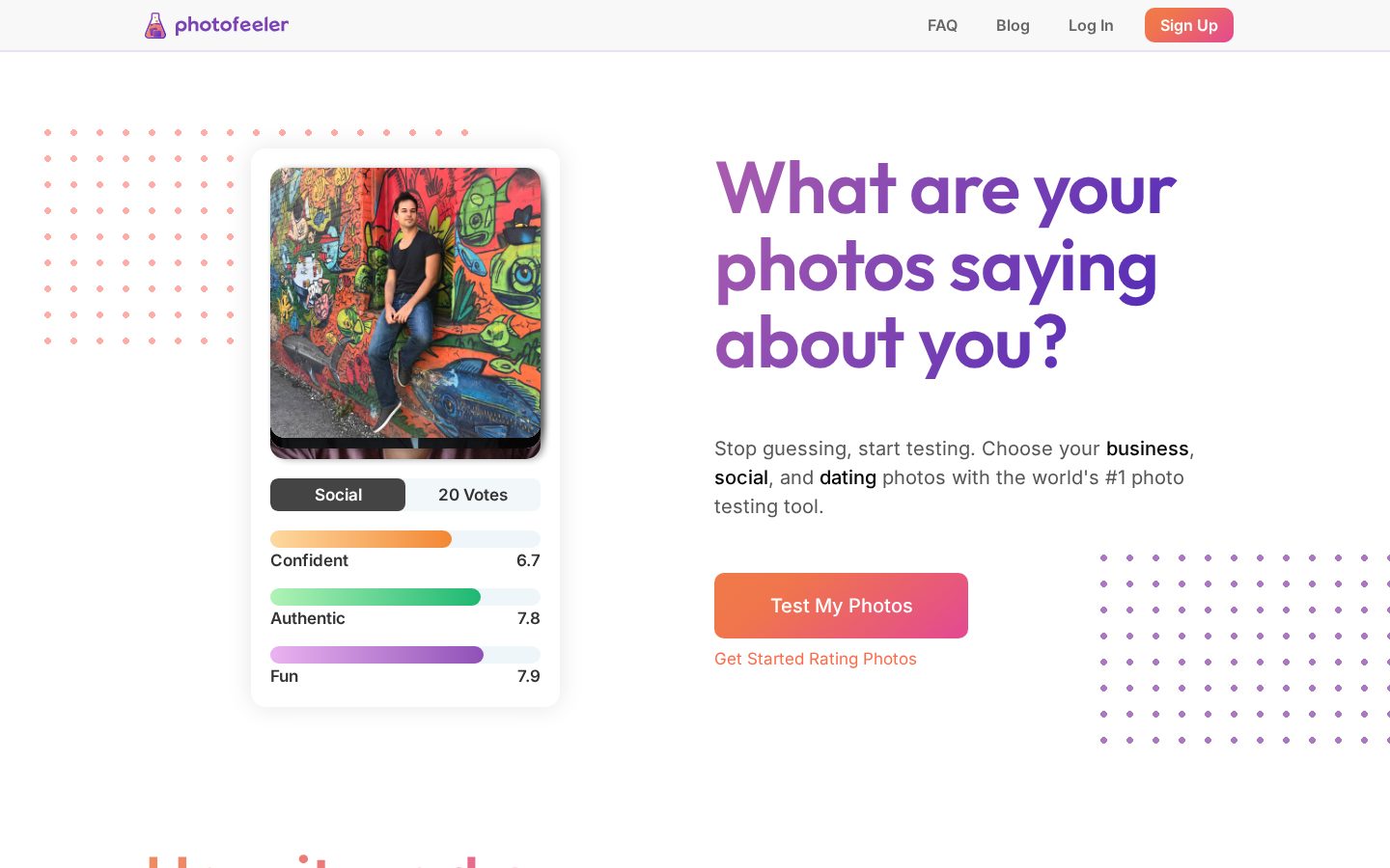 Photofeeler Homepage