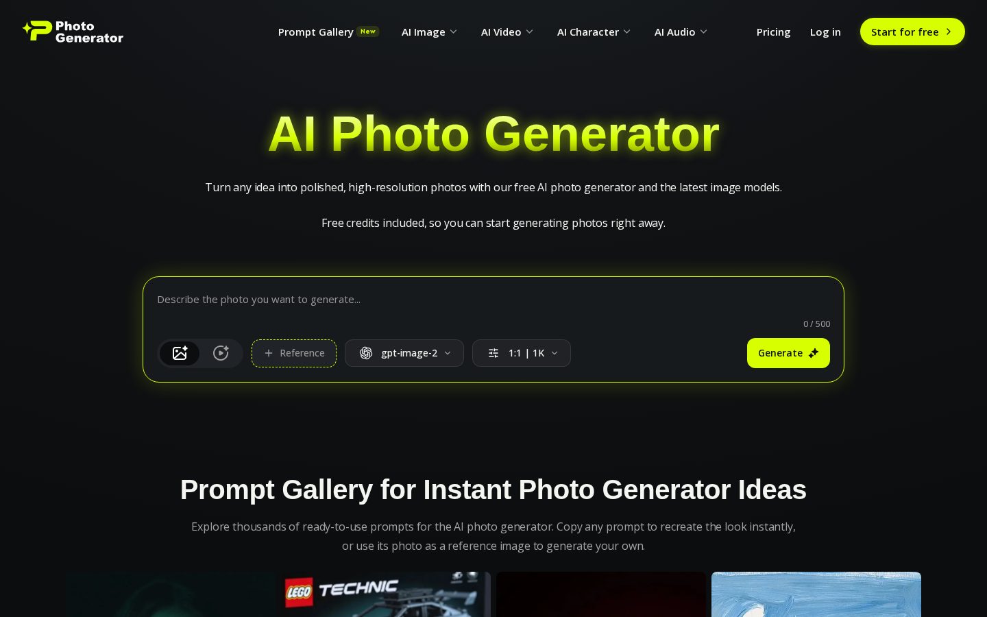 photogenerator Homepage