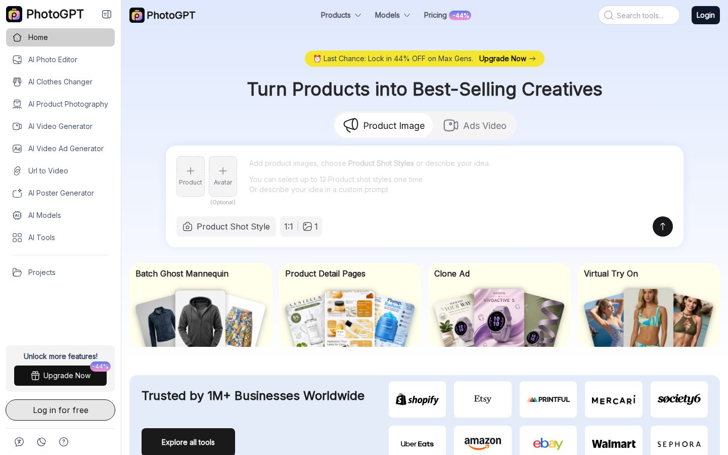 PhotoGPT Homepage