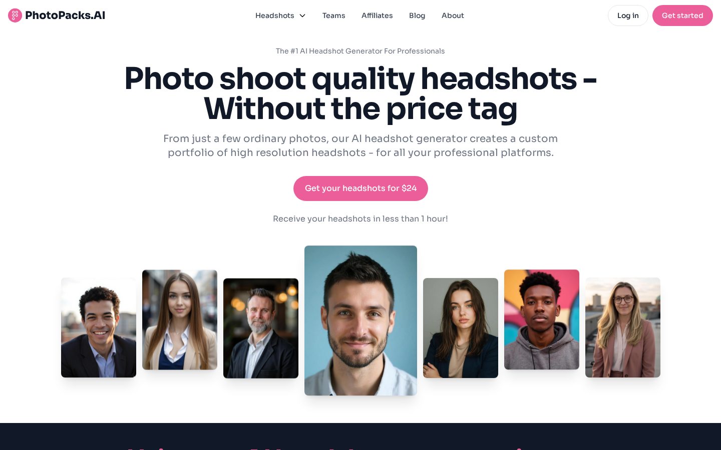 PhotoPacks.AI Homepage