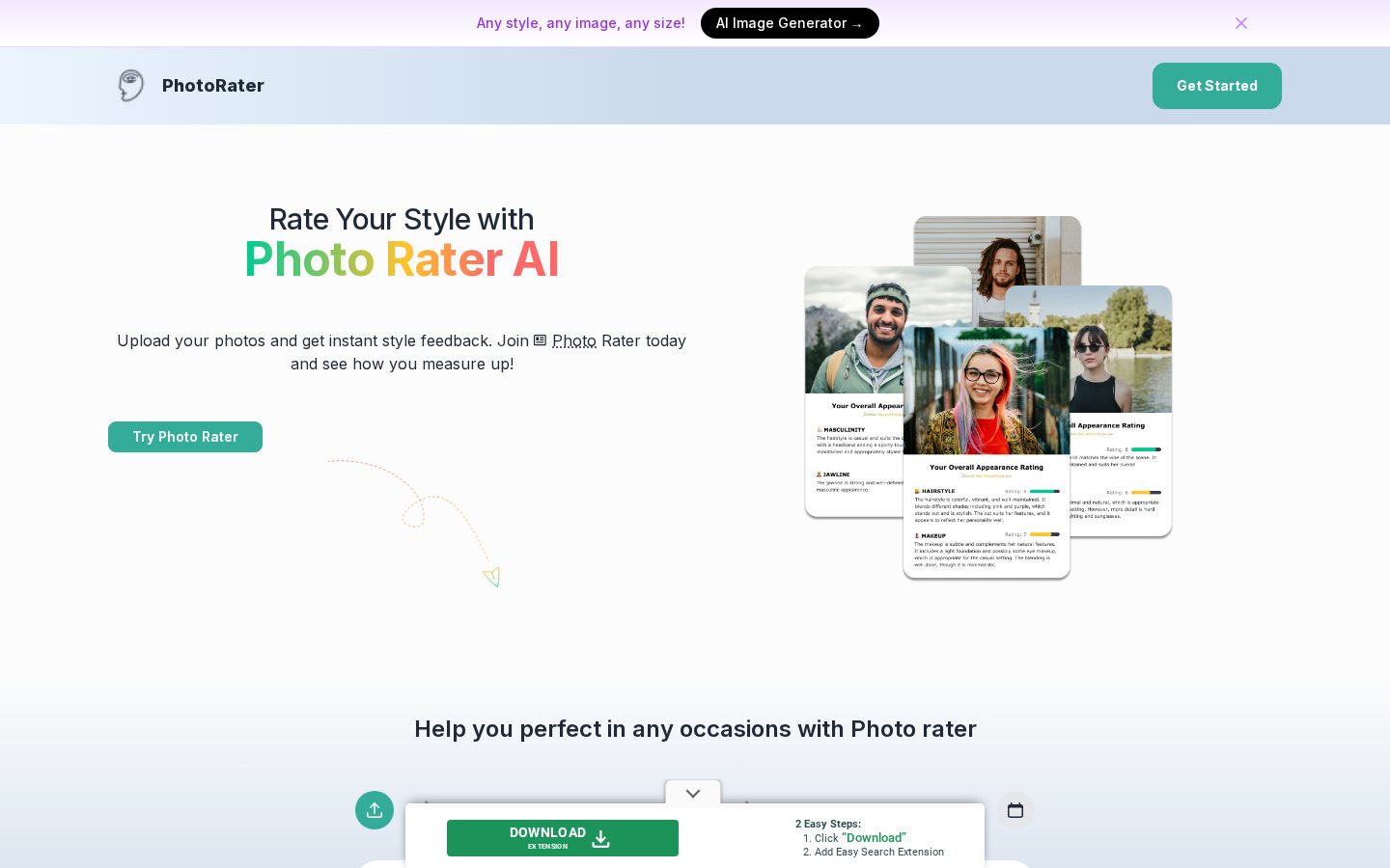 PhotoRater Homepage