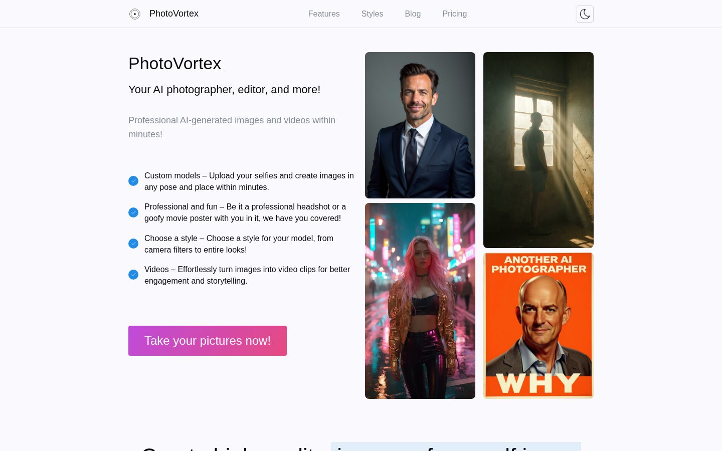 PhotoVortex Homepage