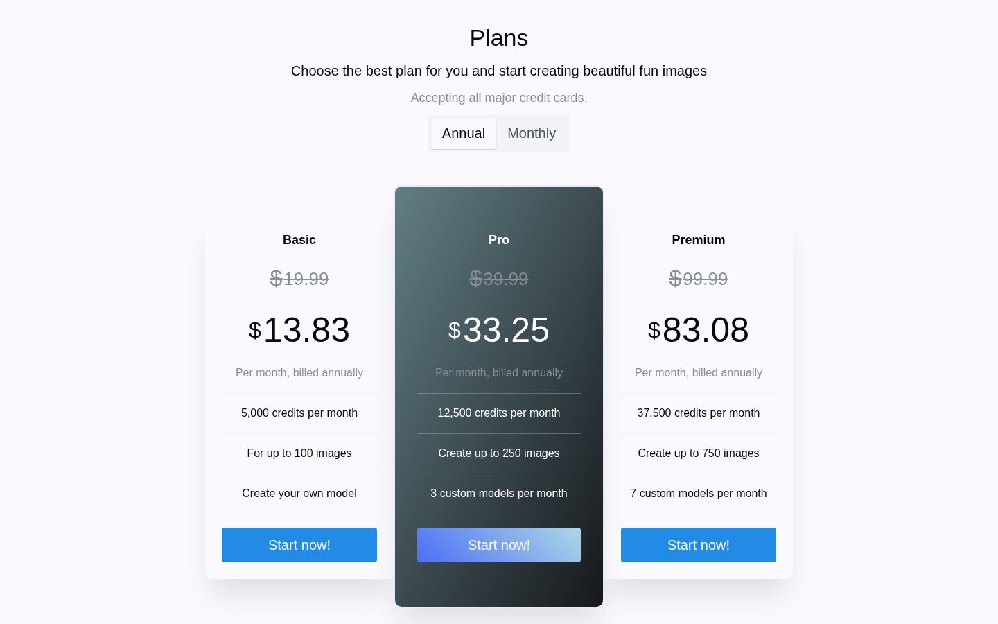 PhotoVortex Pricing
