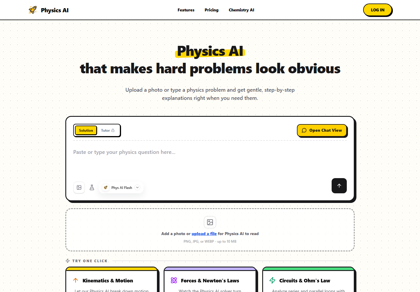 Physics AI homepage
