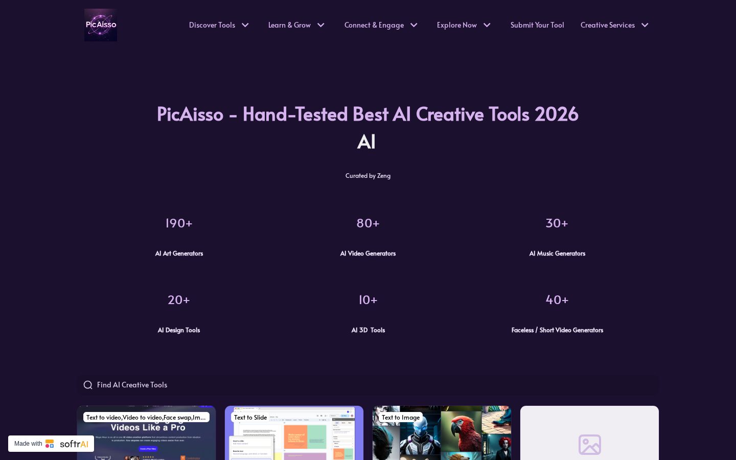 PicAisso Homepage