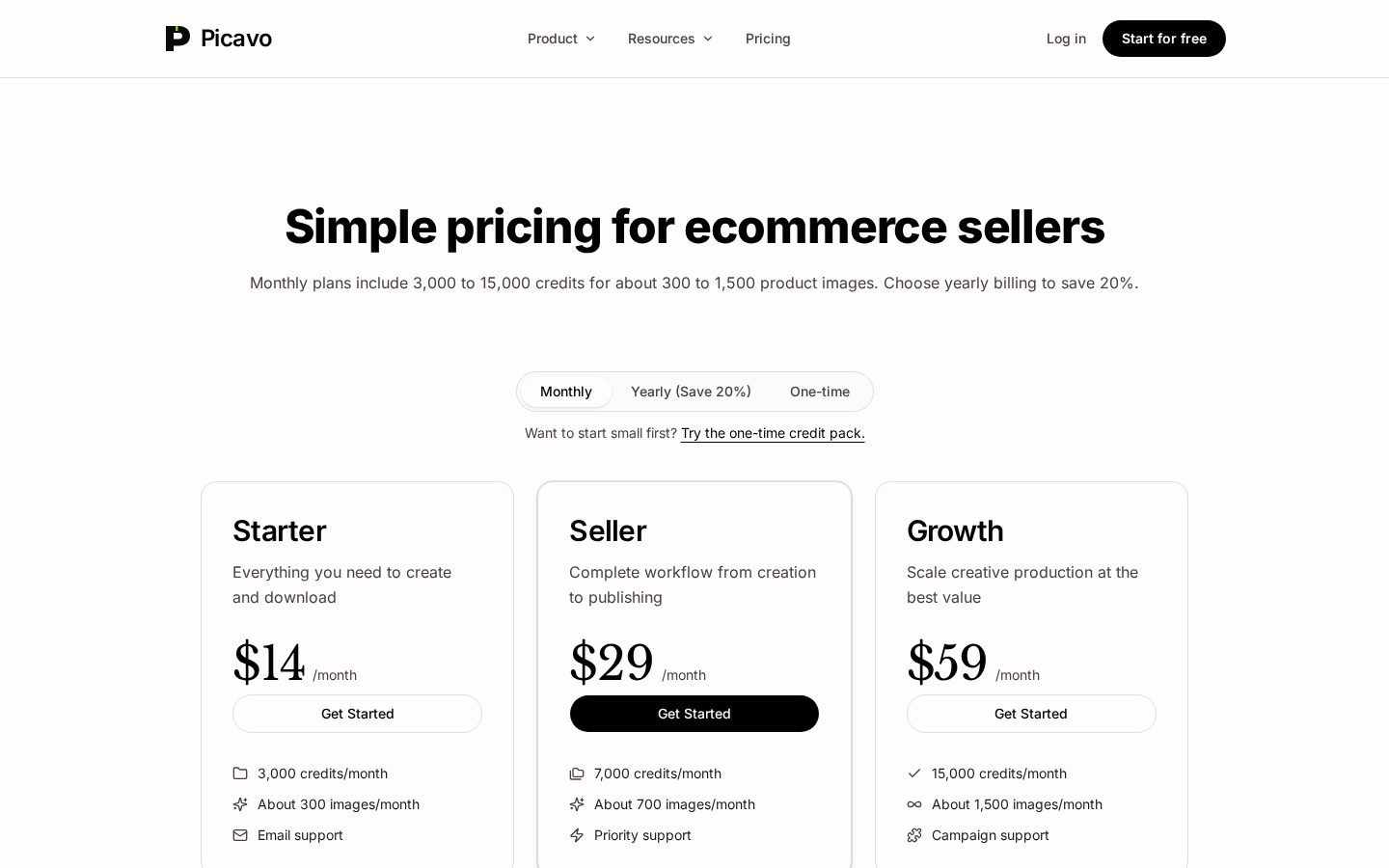 Picavo Pricing