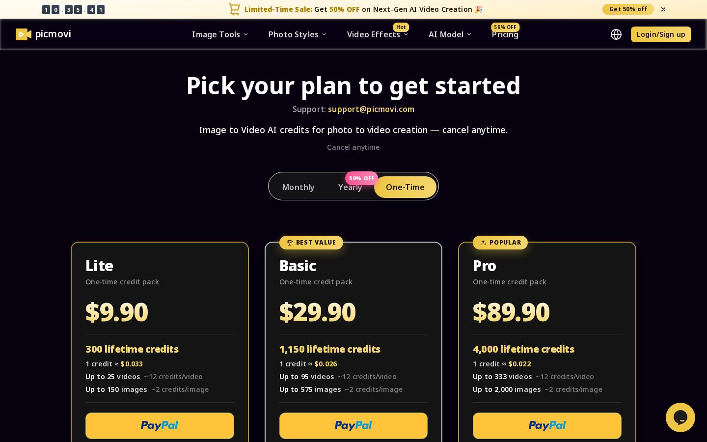 picmovi Pricing
