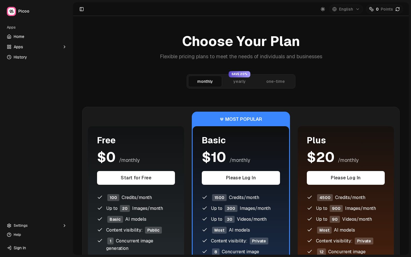 Picoo Pricing