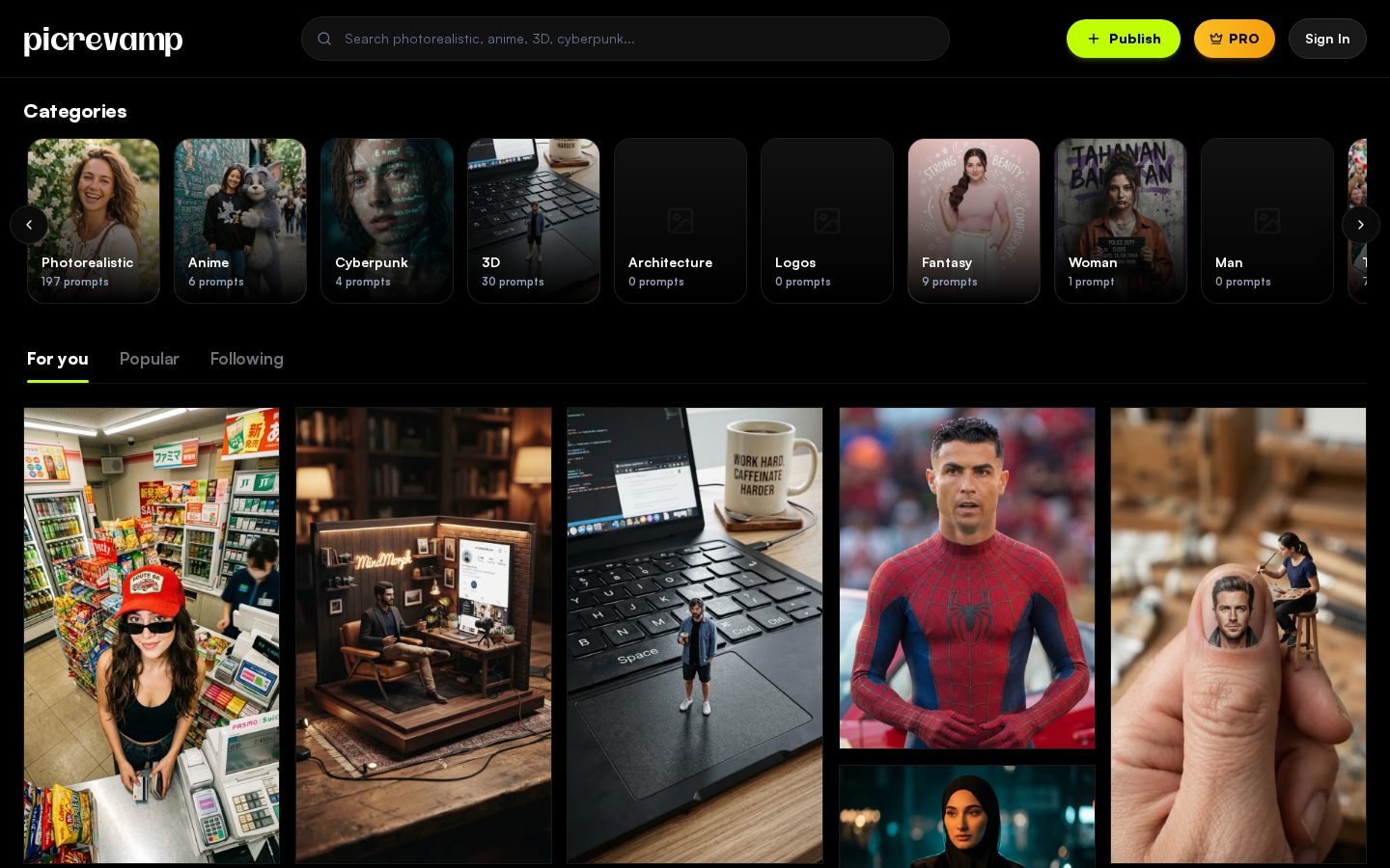 Picrevamp Homepage