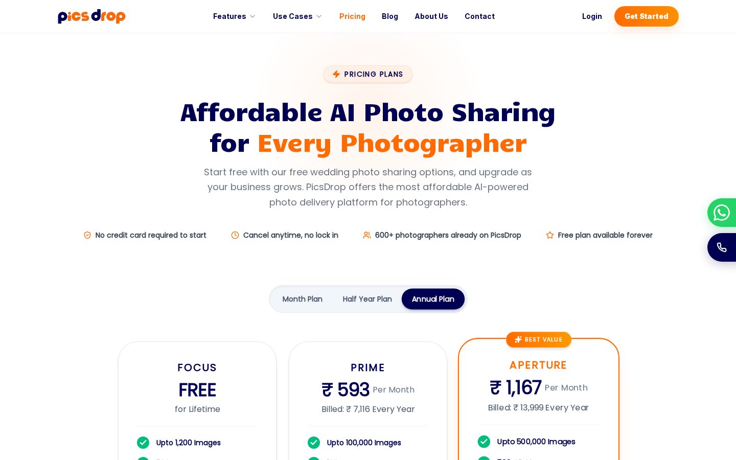 PicsDrop Pricing