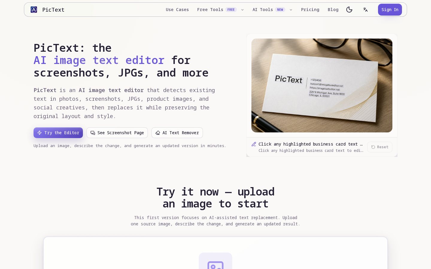 PicText Homepage