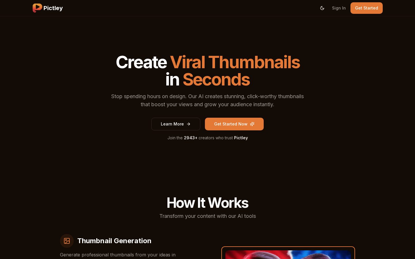 Pictley Homepage