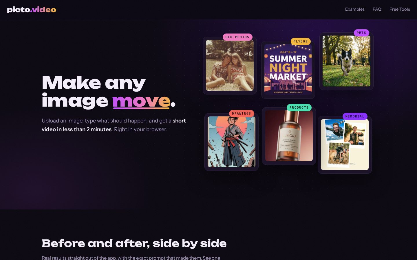 PicToVideo Homepage