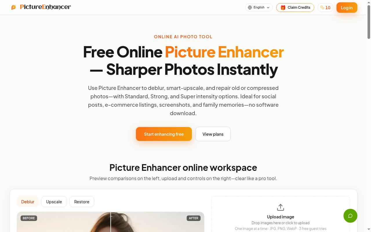 Picture Enhancer Homepage