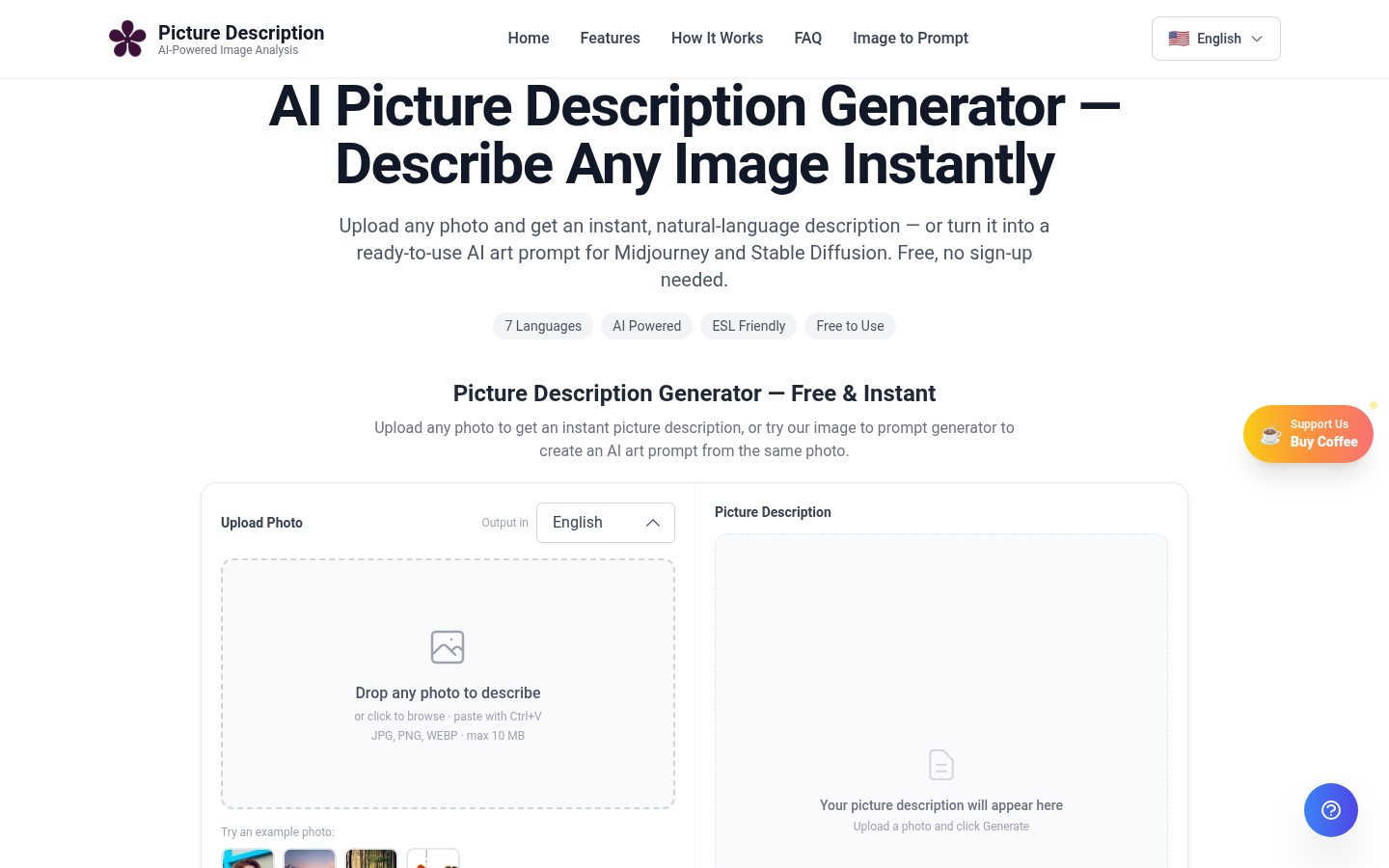 PictureDescription Homepage