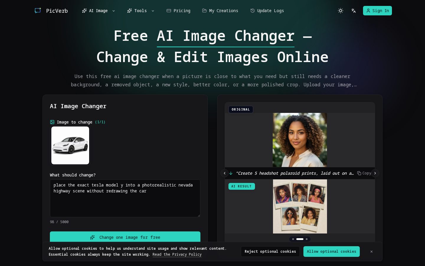 PicVerb Homepage