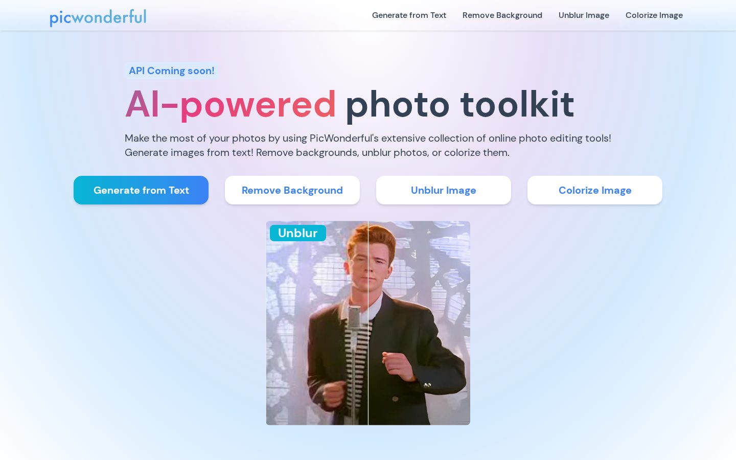 PicWonderful Homepage