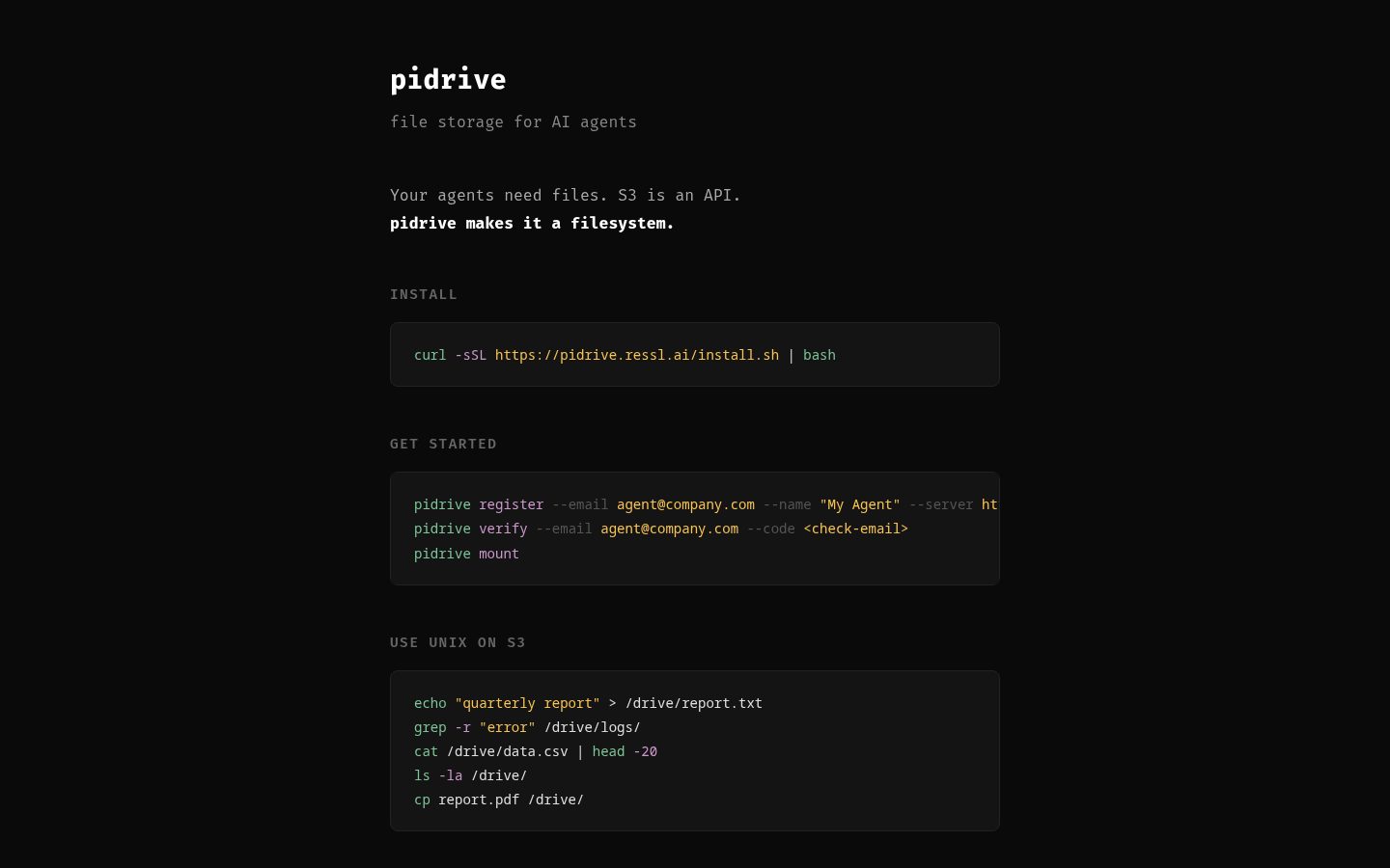 pidrive Homepage