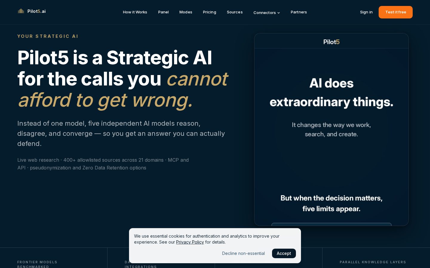 Pilot5.ai Homepage