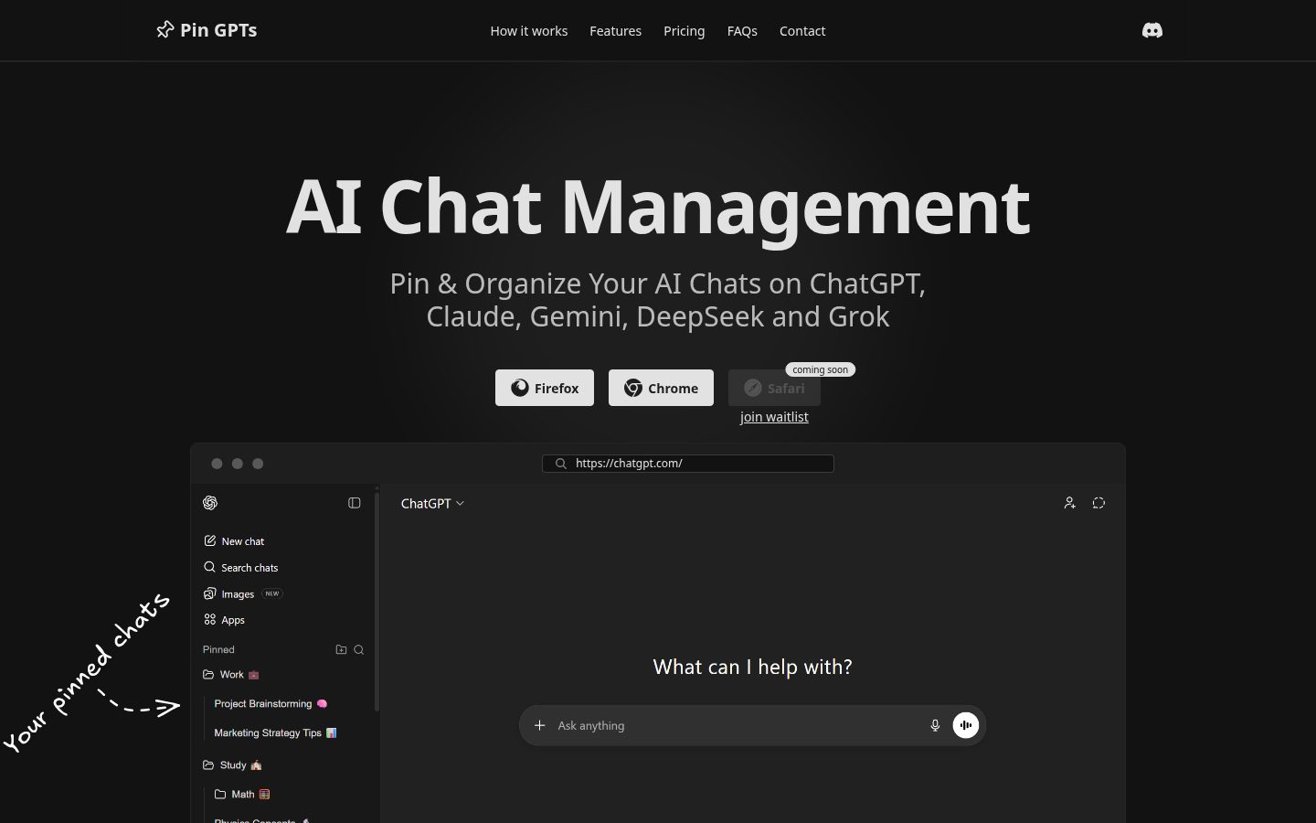 Pin GPTs Homepage