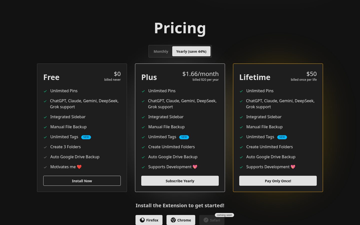 Pin GPTs Pricing