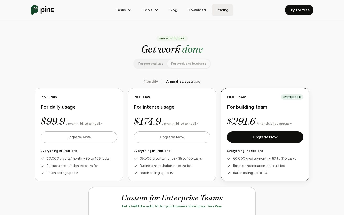 Pine AI Pricing