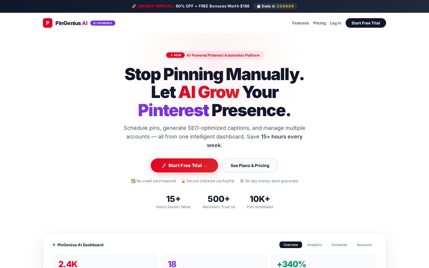 PinGenius AI Homepage