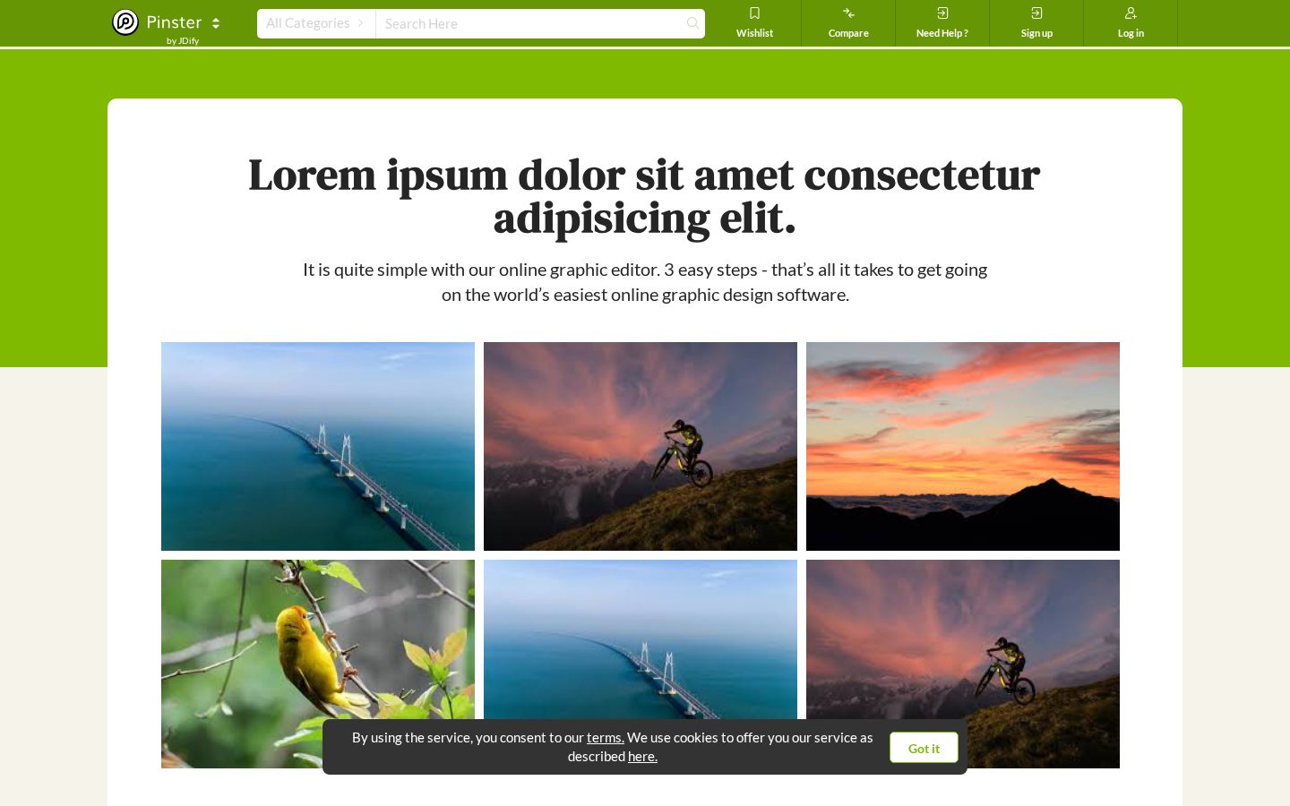 Pinster Homepage