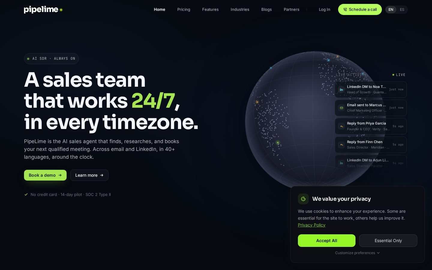 PipeLime Homepage