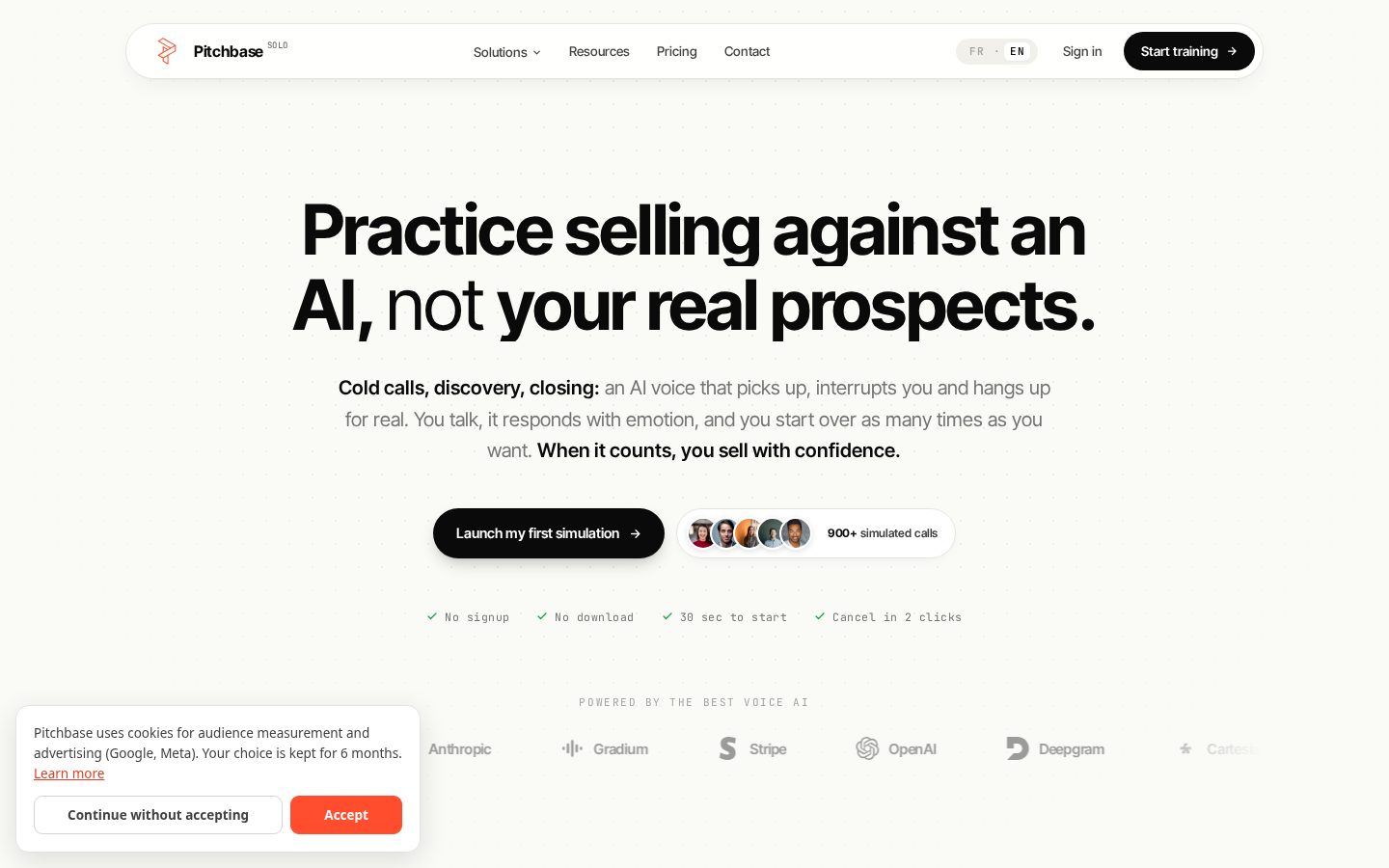 Pitchbase Homepage