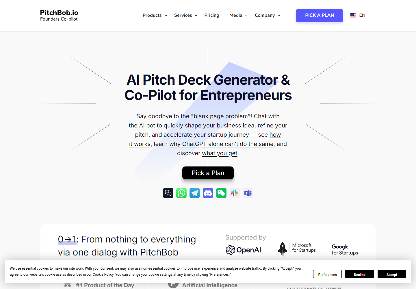 PitchBob homepage