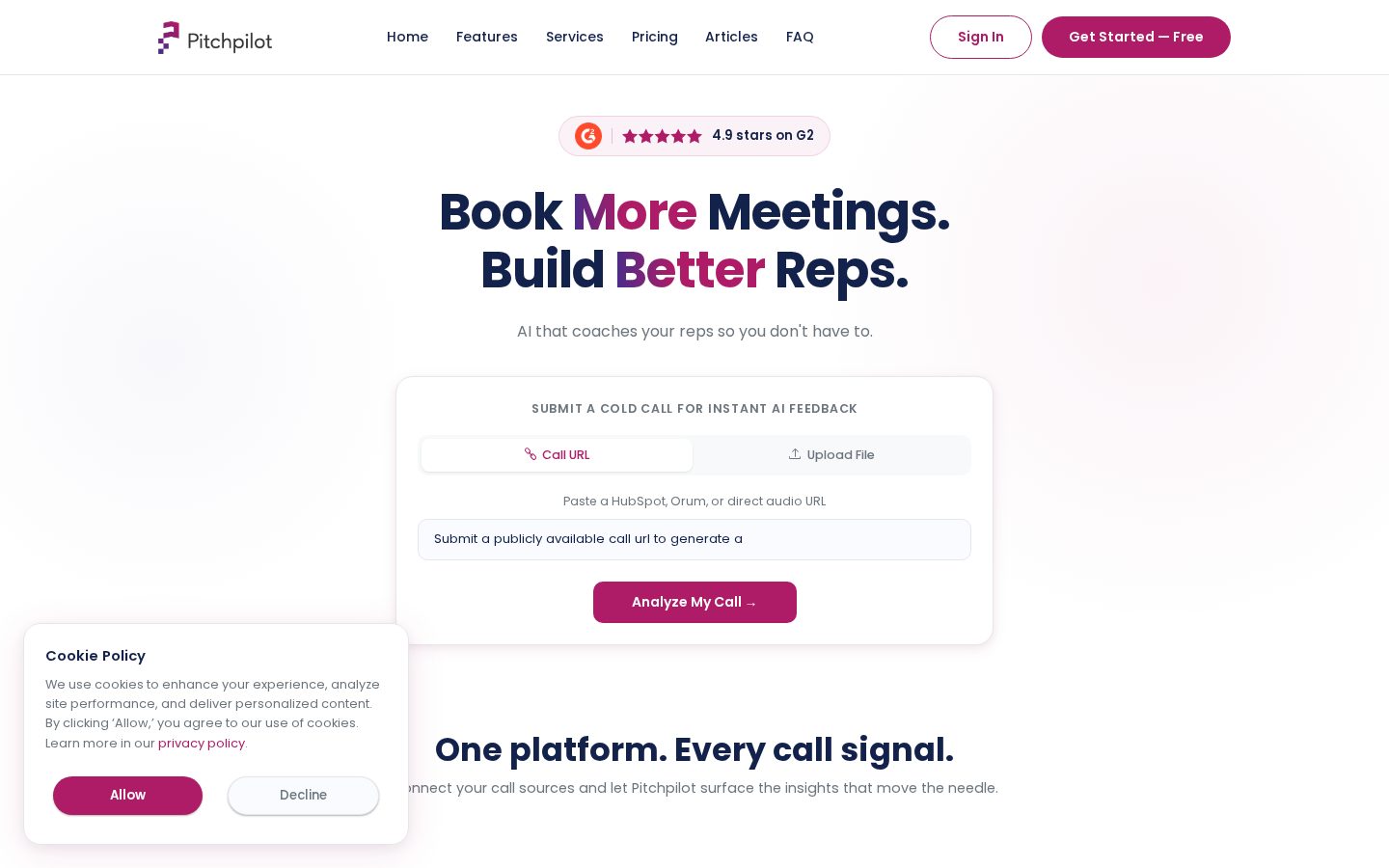 PitchPilot Homepage