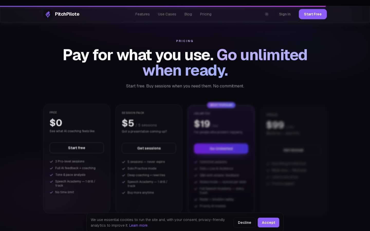 PitchPilote Pricing