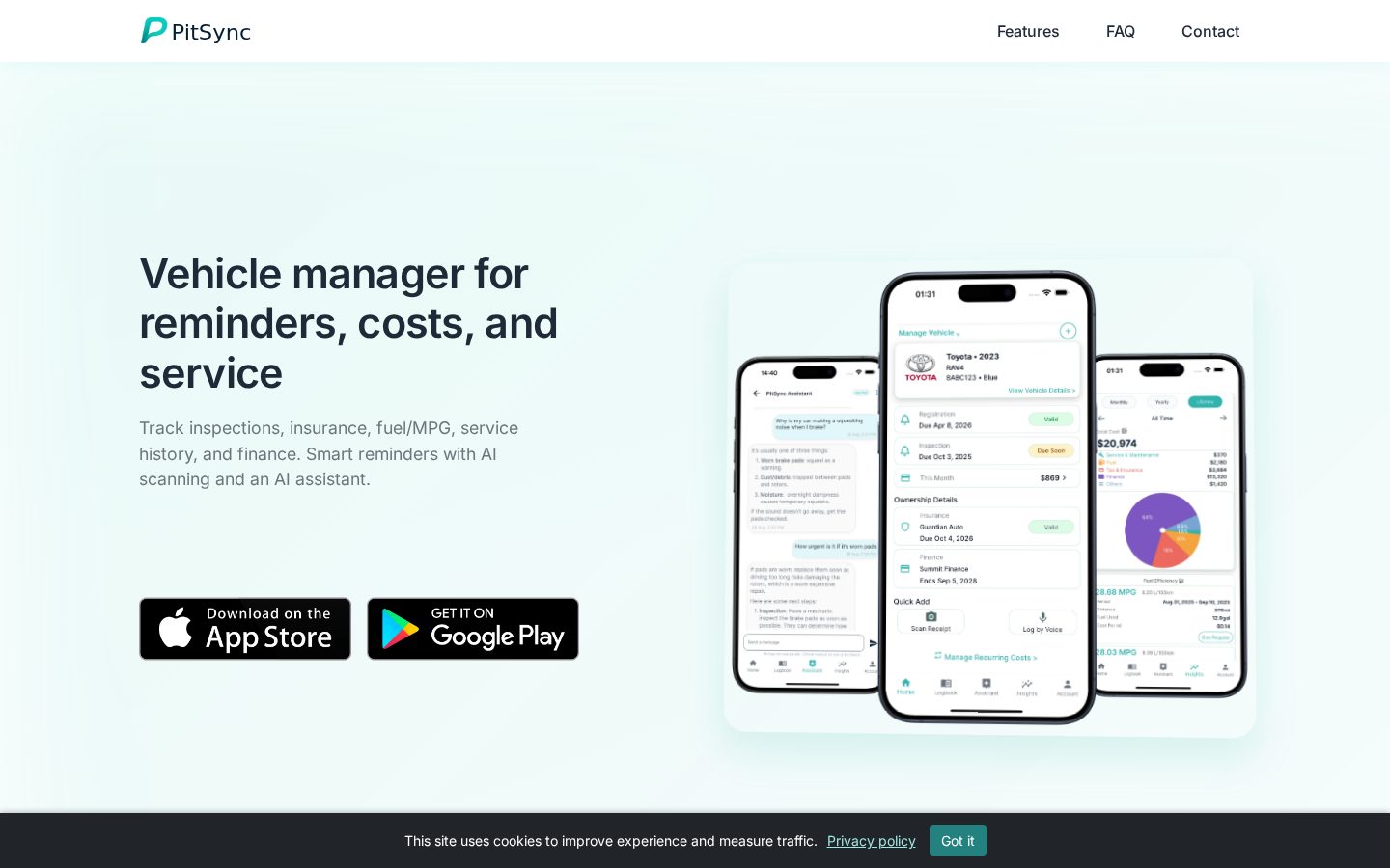 PitSync Homepage