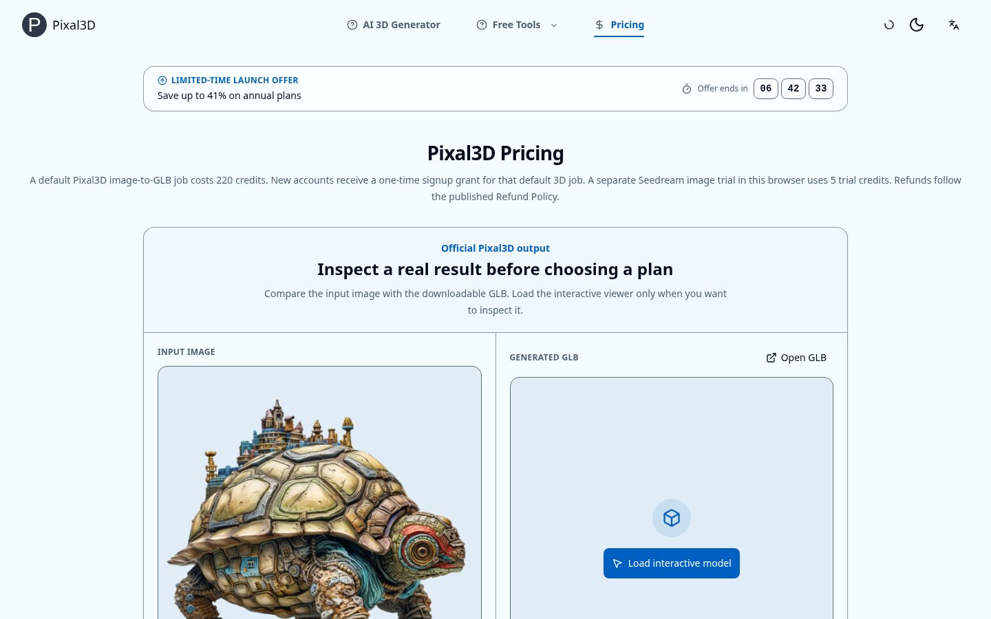 Pixal3D Pricing